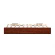 Pemberly Row Modern Solid Wood Twin Size Panel Trundle in Walnut