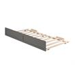 Pemberly Row Contemporary Solid Wood Twin Panel Trundle Bed in Gray