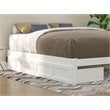 Pemberly Row Transitional Solid Wood Twin-Full Bed Drawer in White (Set of 2)