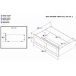 Pemberly Row Transitional Solid Wood Twin-Full Bed Drawer in White (Set of 2)