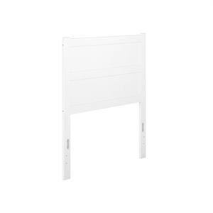 Pemberly Row Coastal 38.25&quot Coastal Wood Twin Headboard in White