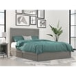 Pemberly Row Wood Queen Bed with Footboard/Twin XL Trundle in Gray