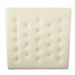 Pemberly Row Traditional Wood and Fabric Tufted Ottoman with Storage in Cream