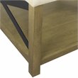 Pemberly Row Traditional Wood and Fabric Tufted Ottoman with Storage in Cream