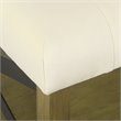 Pemberly Row Traditional Wood and Fabric Tufted Ottoman with Storage in Cream