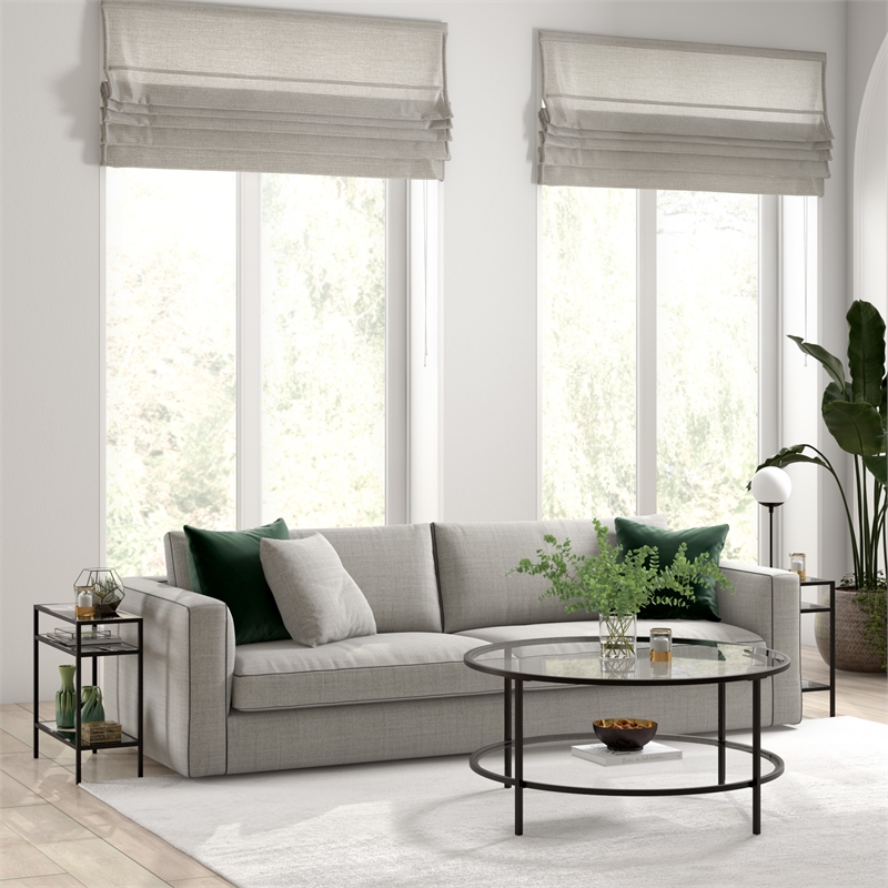 Pemberly Row 3-Shelf Metal Rectangular Side Table in Blackened Bronze