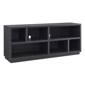 pemberly row transitional tv stand in charcoal gray (tvs up to 65