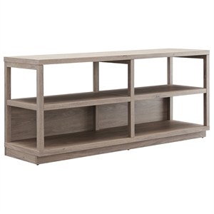 Pemberly Row Traditional 55&quot TV Stand in Gray Wash (TVs up to 60&quot)