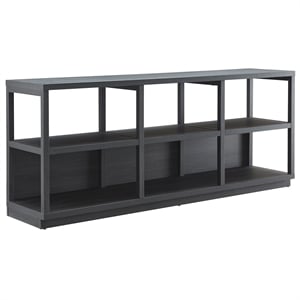 Pemberly Row Traditional 68&quot TV Stand in Charcoal Gray (TVs up to 80&quot)