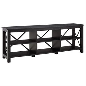 Pemberly Row Modern Farmhouse 68&quot TV Stand in Black (TVs up to 80&quot)