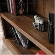 Pemberly Row 3-Shelf Modern Engineered Wood Bookcase in Walnut