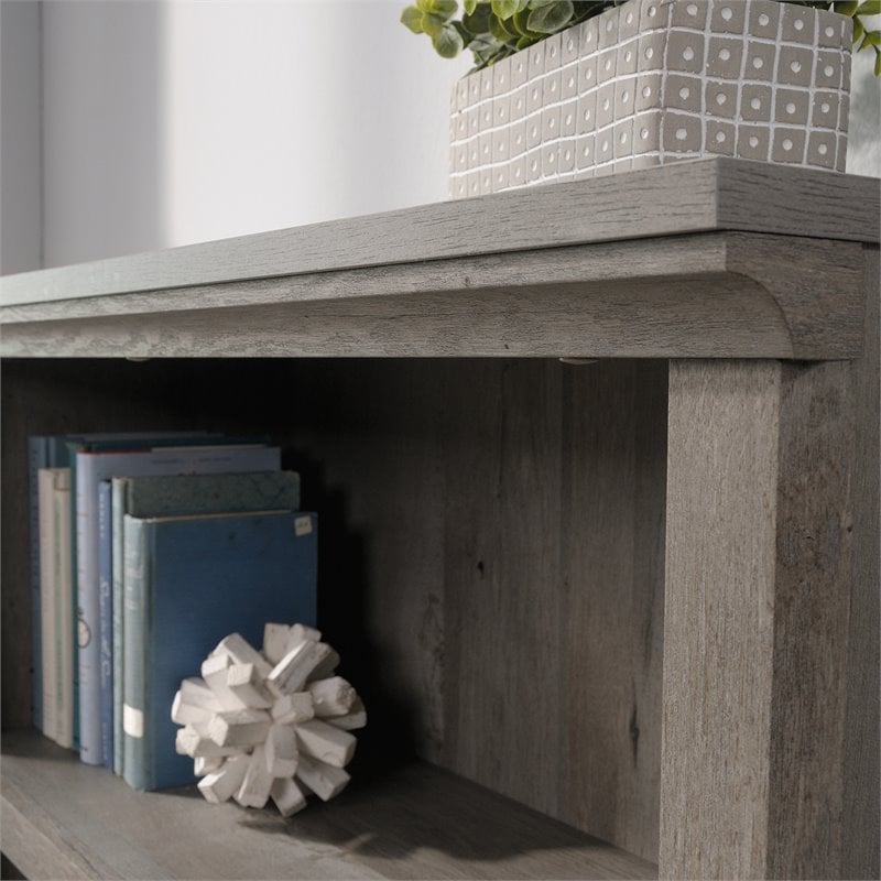 Pemberly Row 3-Shelf Modern Engineered Wood Bookcase in Mystic Oak