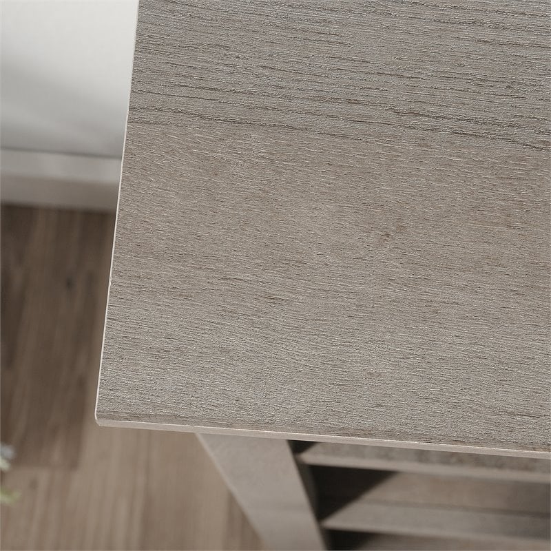 Pemberly Row 3-Shelf Modern Engineered Wood Bookcase in Mystic Oak