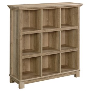 pemberly row engineered wood 9-cube bookcase organizer in orchard oak