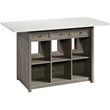 Pemberly Row Transitional Engineered Wood Craft Table in Oak