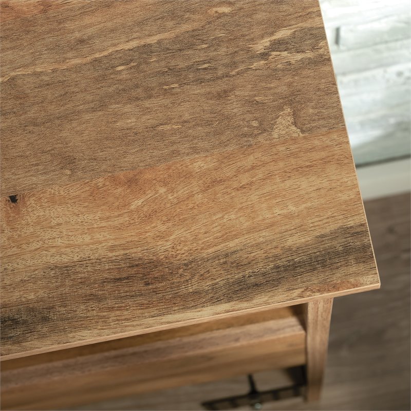 Pemberly Row Engineered Wood Full-Queen Bookcase Headboard in Natural