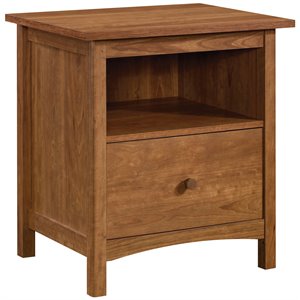 pemberly row engineered wood nightstand with drawer in cherry