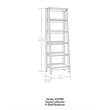 Pemberly Row 5-Shelf Modern Engineered Wood Bookcase in Mystic Oak