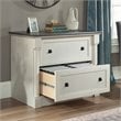 Pemberly Row Engineered Wood Filing Cabinet in Glacier Oak/Rosso Slate Accent