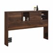 Pemberly Row Engineered Wood Full/Queen Headboard in Grand Walnut