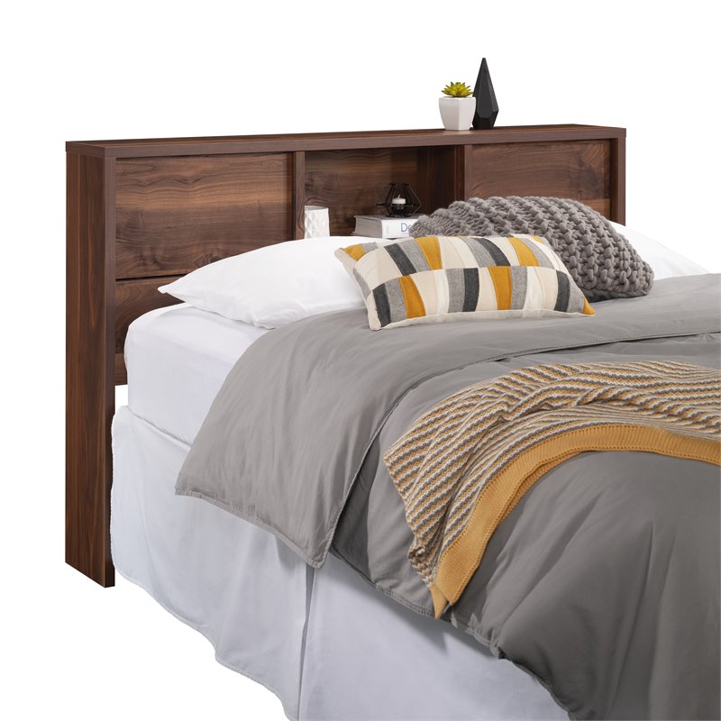 Pemberly Row Engineered Wood Full/Queen Headboard in Grand Walnut