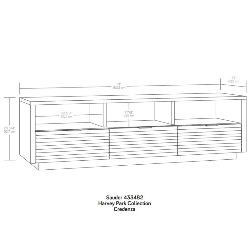 Pemberly Row Modern Engineered Wood TV Stand for TVs up to 70