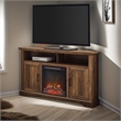 Pemberley Row Wood Rustic Oak TV Stand Corner Fireplace 54
