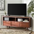 Pemberly Row 3 Drawer Solid Wood Corner TV Stand for TVS up to 58