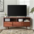 Pemberly Row 3 Drawer Solid Wood Corner TV Stand for TVS up to 58