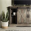 Pemberly Row Farmhouse Wood Corner TV Stand for TVs up to 52