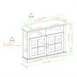 Pemberly Row Glass Door Tall Corner TV Stand for TVs up to 50