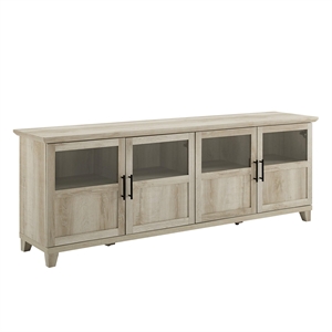 Pemberly Row Transitional Wood TV Console for TVs up to 70&quot in Slate Gray