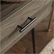 Pemberley Row Slate Gray Nightstand Hairpin Legs Open and Closed Storage 25.25