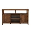 Pemberly Row Farmhouse Wood Grooved-Door TV Stand for TVs up to 58