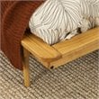 Pemberly Row Modern Solid Wood Queen Spindle Bed with Tapered Legs in Light Oak