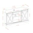 Pemberly Row Rustic Wood Corner TV Stand for TVs up to 52