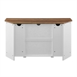 Pemberly Row Rustic Wood Corner TV Stand for TVs up to 52