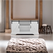 Pemberly Row Rustic Wood Corner TV Stand for TVs up to 52