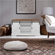 Pemberly Row Rustic Wood Corner TV Stand for TVs up to 52