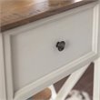 Pemberly Row 1-Drawer Farmhouse Wood V-Frame End Table in White ( Set of 2)