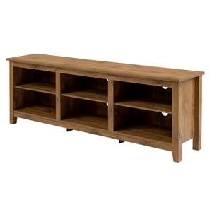Pemberly Row 70&quot Essentials Series TV Stand in Barnwood Finish