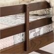 Pemberly Row Low Wood Twin Over Twin Bunk Bed in Walnut Finish