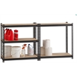 Pemberly Row Riveted Metal Shelving 5-Shelf Unit 18D x 36W x 72H in Black