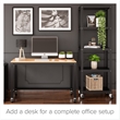 Pemberly Row 5-Shelf Steel Metal High Mobile Bookcase in Black
