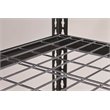 Pemberly Row Riveted Wire Deck Metal Shelving 5-Shelf 18Dx48Wx72H in Black