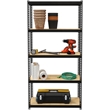 Pemberly Row Riveted Metal Shelving 5-Shelf Unit 12D x 30W x 60H in Black