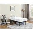 Pemberly Row Modern Metal Queen Mattress Support in Black Finish