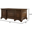 Pemberly Row Executive Desk with File Cabinets in Burnished Oak