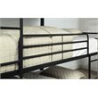 Pemberly Row Modern Metal Full Triple Bunk Bed in Sand Black