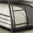 Pemberly Row Modern Metal Twin/Full/Queen Triple Bunk Bed in Black